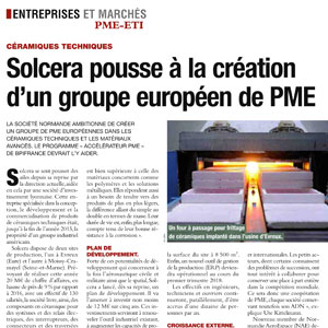 Solcera pousse la création d'un groupe Européen de PME